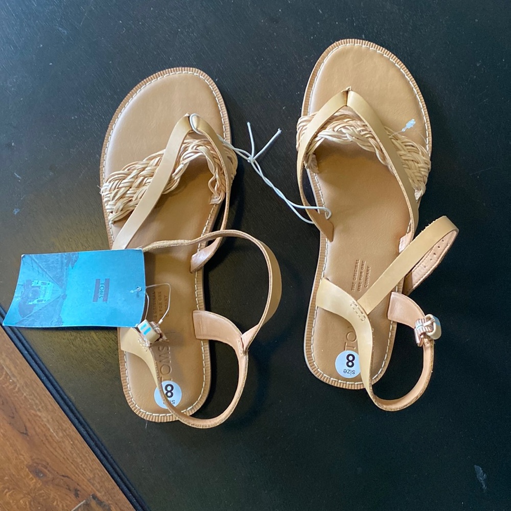 Brand New Toms Flat Sandals size 8